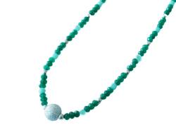 Achat Amazonit Edelsteinkette Halskette Collier grün